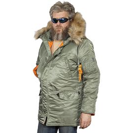  Аляска N-3B HUSKY SlimFit Green Apolloget, фото 2 
