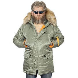  Аляска N-3B HUSKY SlimFit Green Apolloget, фото 1 