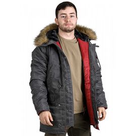  Зимняя аляска N-3B Slim Fit Gray Chameleon, фото 1 
