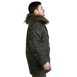  Зимняя аляска N-3B Slim Fit Olive Chameleon, фото 2 