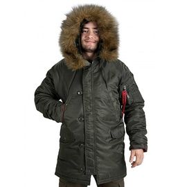  Зимняя аляска N-3B Slim Fit Olive Chameleon, фото 1 