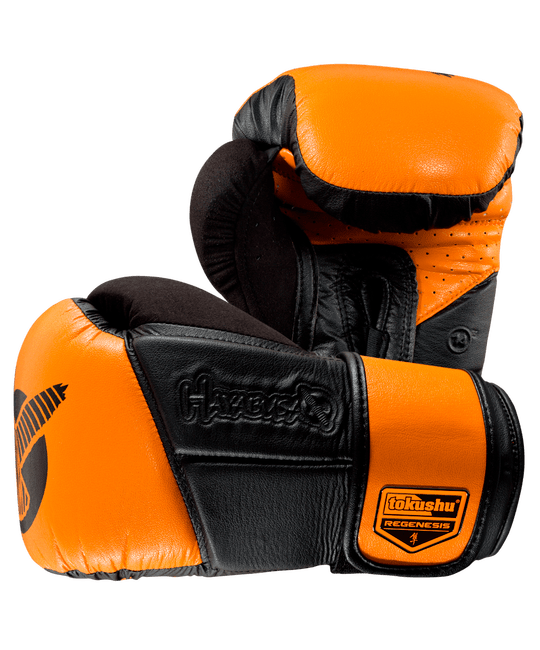  Перчатки боксерские Hayabusa Tokushu® Regenesis 14oz Gloves Black / Orange, фото 1 