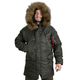  Зимняя аляска N-3B Slim Fit Olive Chameleon, фото 2 